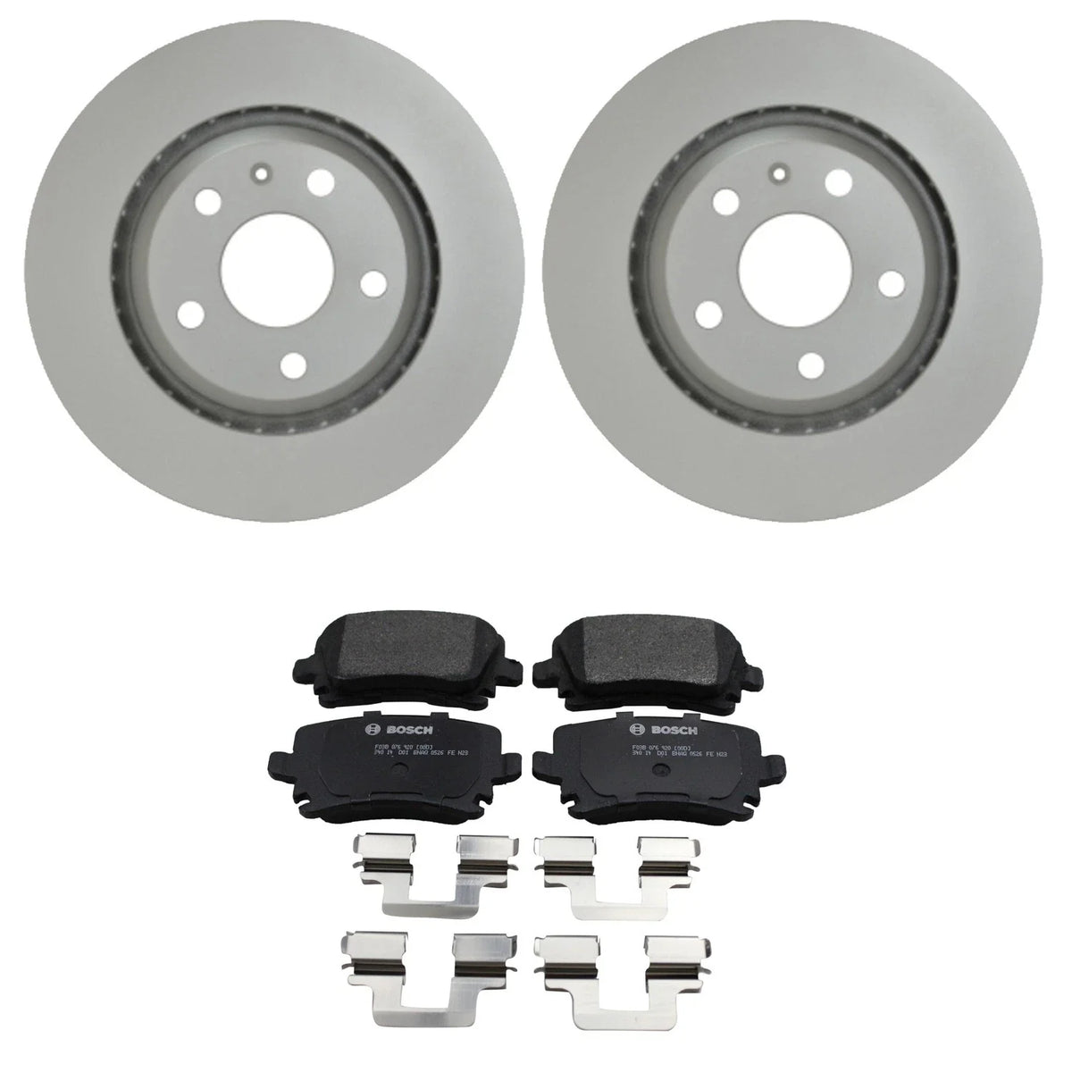 Hella Rear Rotors & Bosch Disc Brake Pads Kit for Audi TT RS TTS Quattro (2010–2019)