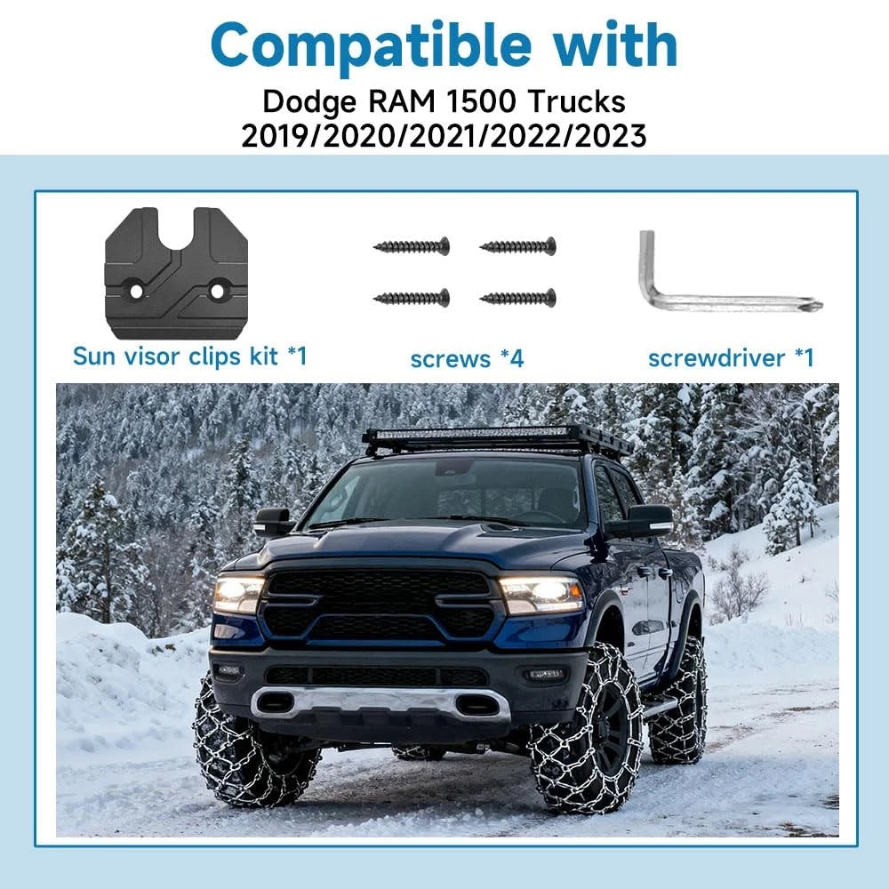 Sun Visor Repair Kit for Upgrade Sunshade Clips (1 Pack, Aluminum Alloy, Black)