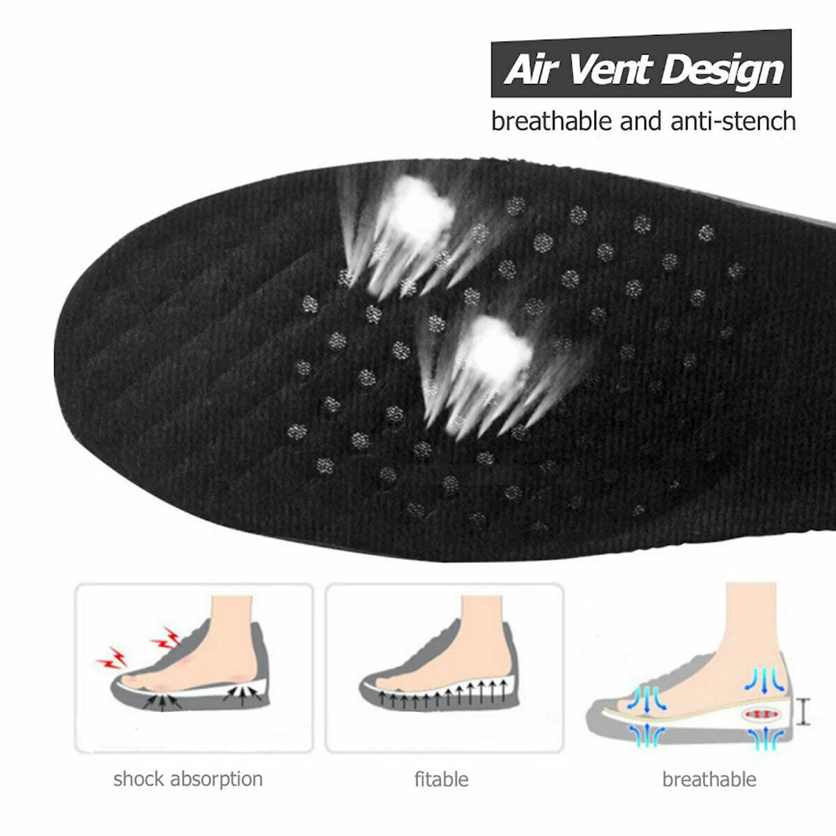 Height Increase Heel Lift Inserts for Men Women Shoe Insoles