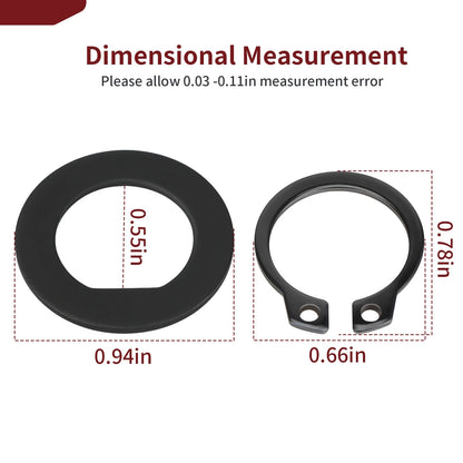 Idler Gear Circlip & Washer Set for Yamaha Banshee 350 (1987–2006) 99009-15400-00, 90214-15020-00