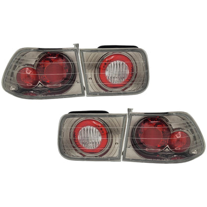 Gunmetal Tail Lights for Honda Civic Coupe 1996–2000 (NTR625CB)