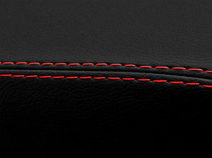 Leather Console Lid Armrest Cover for Ford F150 Raptor (2015–2020) Red Stitch