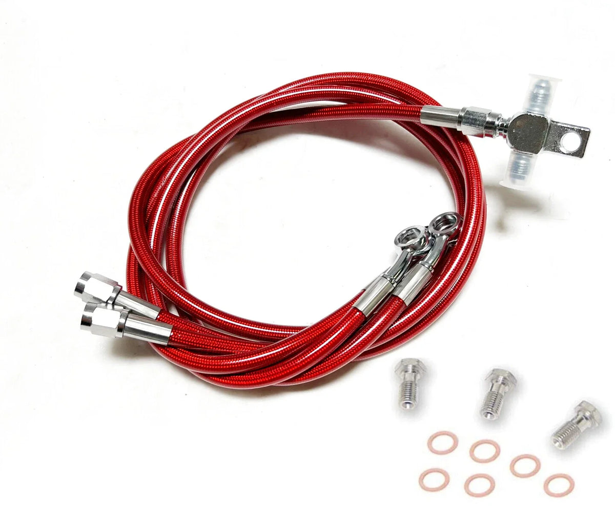 2X Steel Braided Front Brake Lines for Banshee 350 (All Years)
