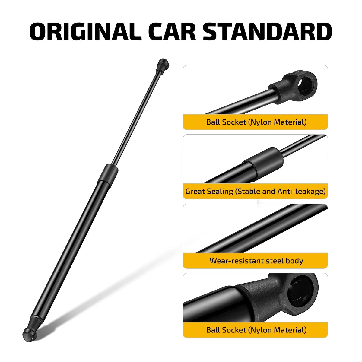 Set of 2 Gas Struts for Pickup Cap Canopy Toolbox Lid (20in, 311N)
