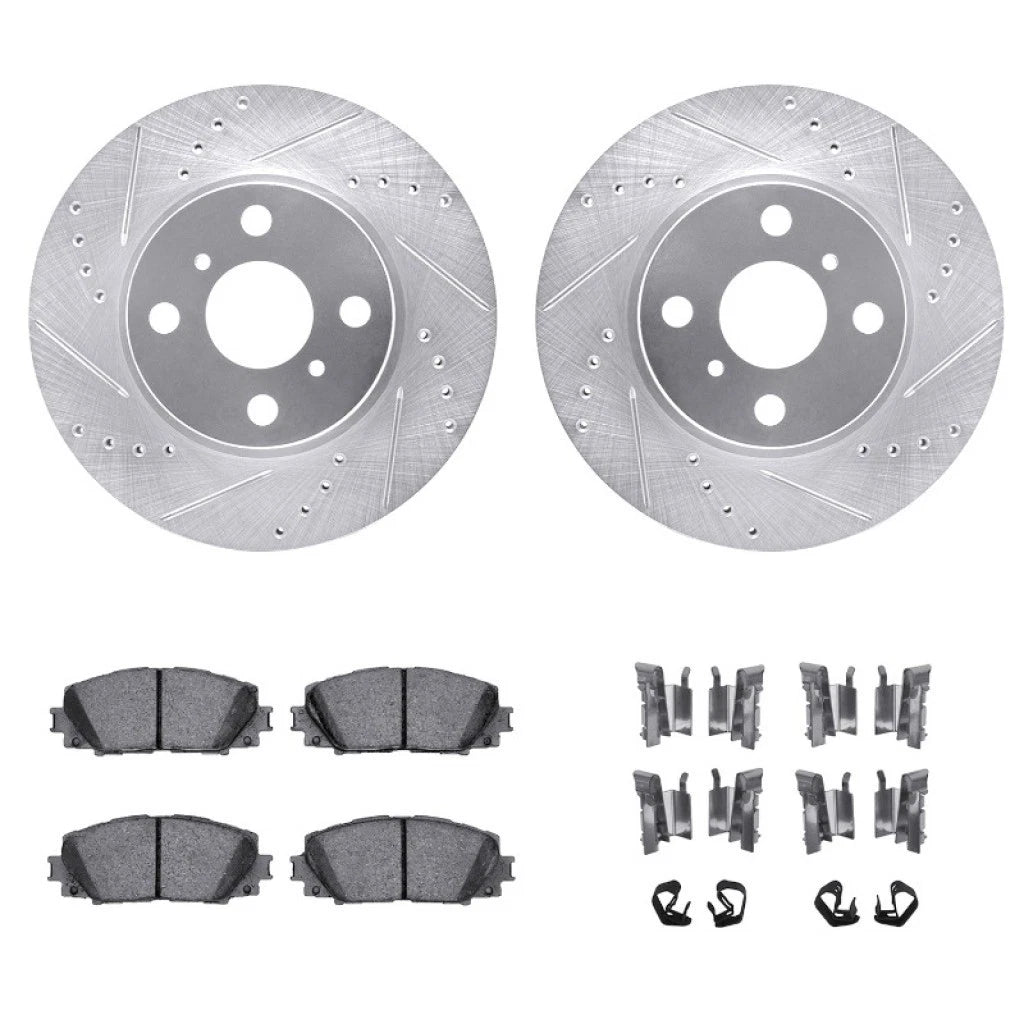 Rotor Set with Brake Pads for Toyota Yaris (2006–2018) ALX-PAU-DF-7512-76127-CLA1