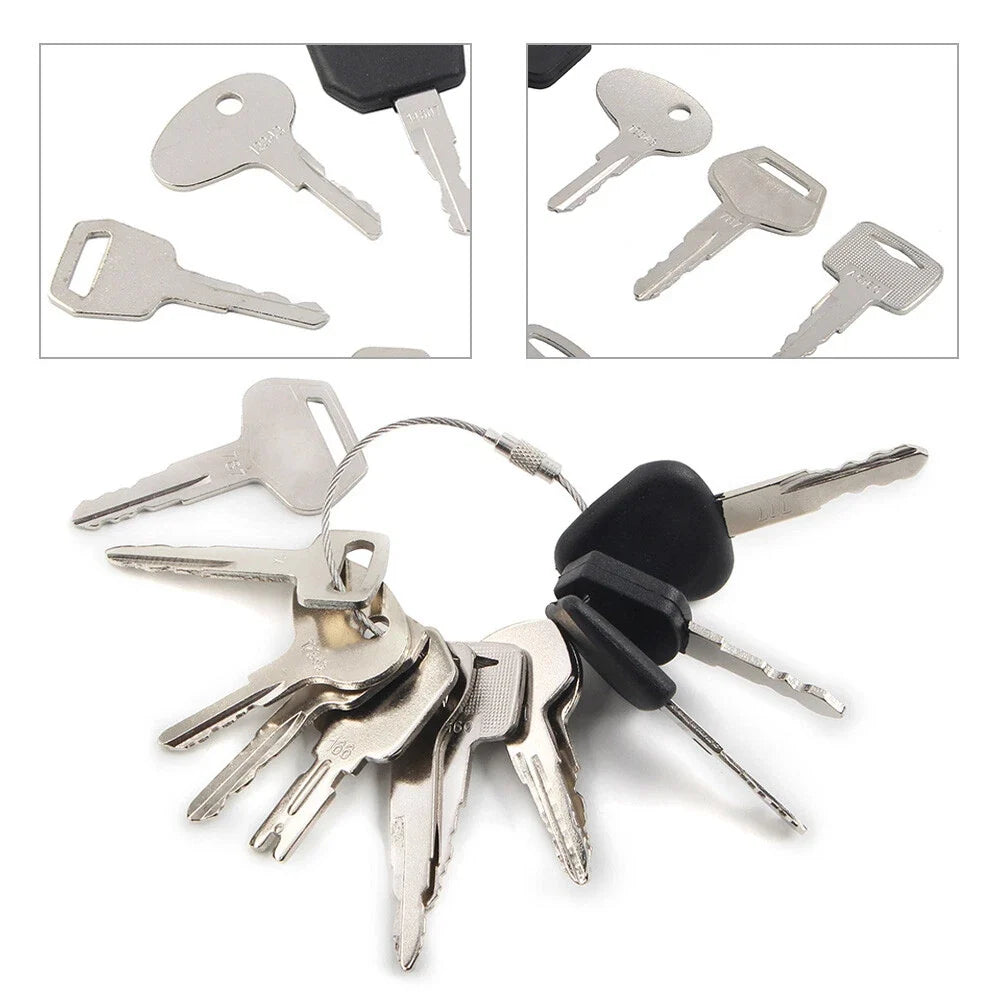 12PCS Forklift Keys Set for JCB, Volvo, Yale, Caterpillar