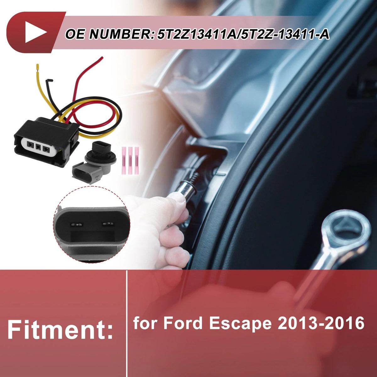 Turn Signal Light Socket Wiring for Ford Escape (2013–2016) No. 5T2Z13411A