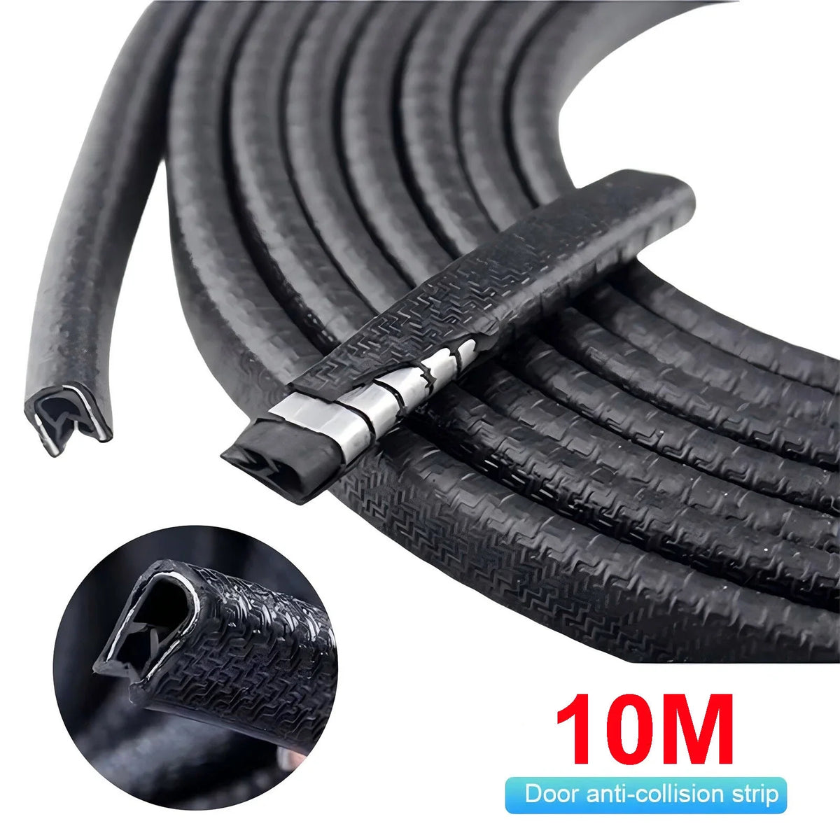 10M U-Shape Rubber Seal Trim for Car Door Edge Guard (All Weather)