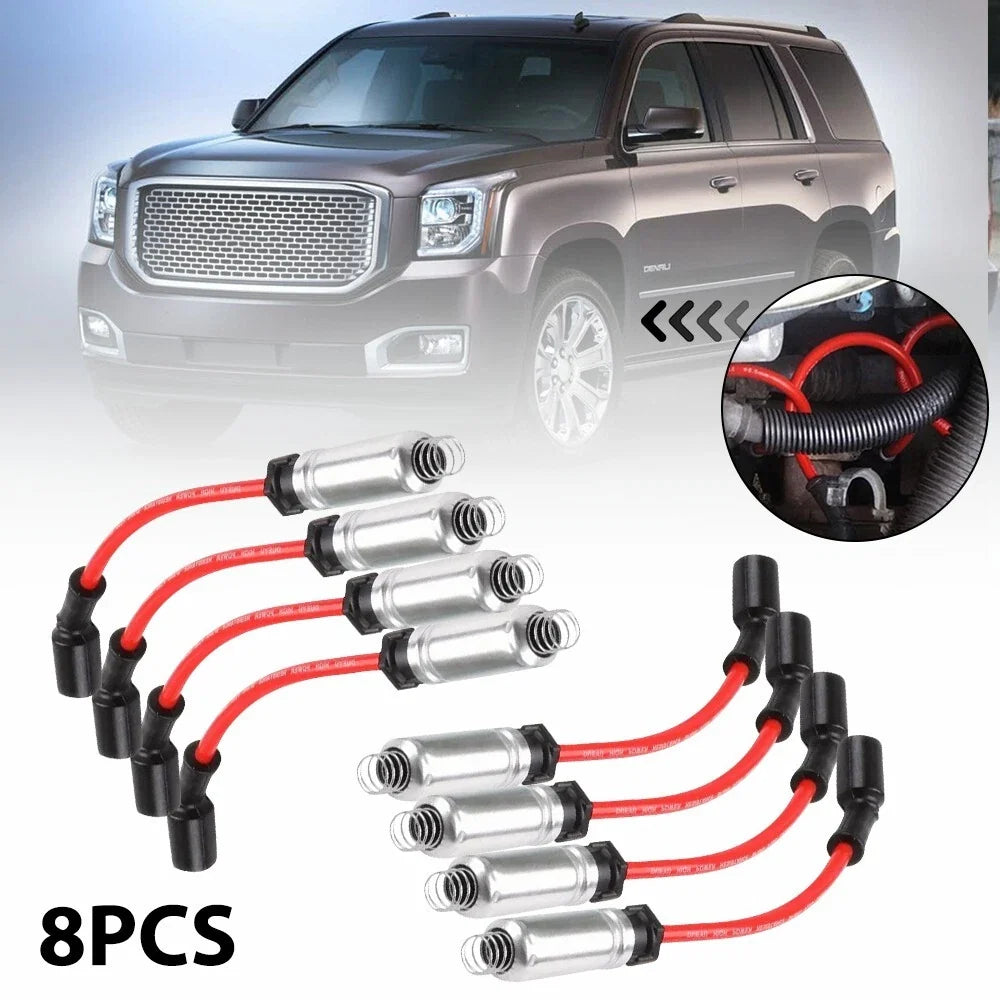 Set of 8 Spark Plug Wires for Chevrolet Silverado 1500 Corvette (2014–2018)