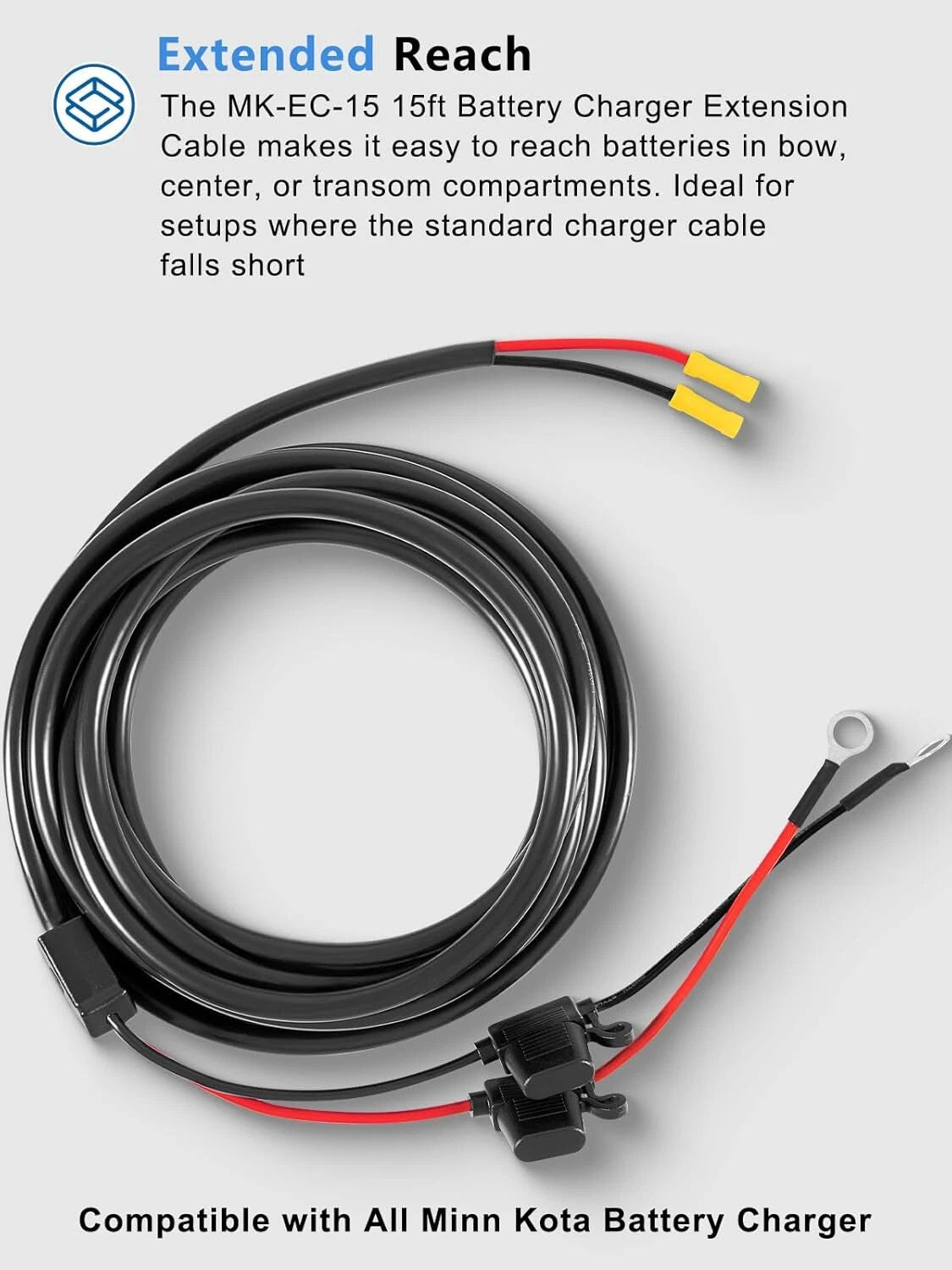 Battery Charger Extension Cable for Minn Kota (1820089)