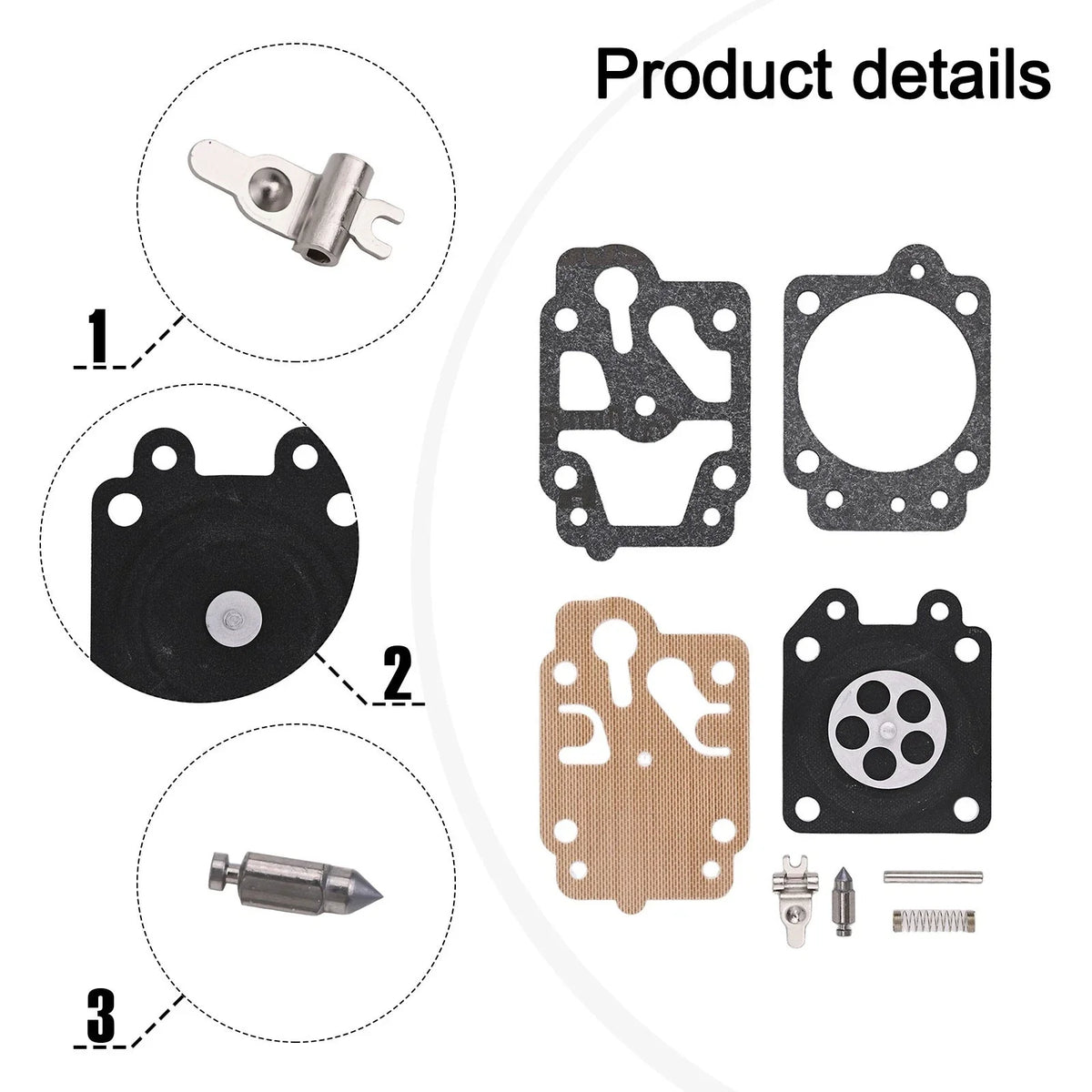 Carburetor Membrane Repair Kit for ALKO Brushcutter BC410/BC4535/BC4125