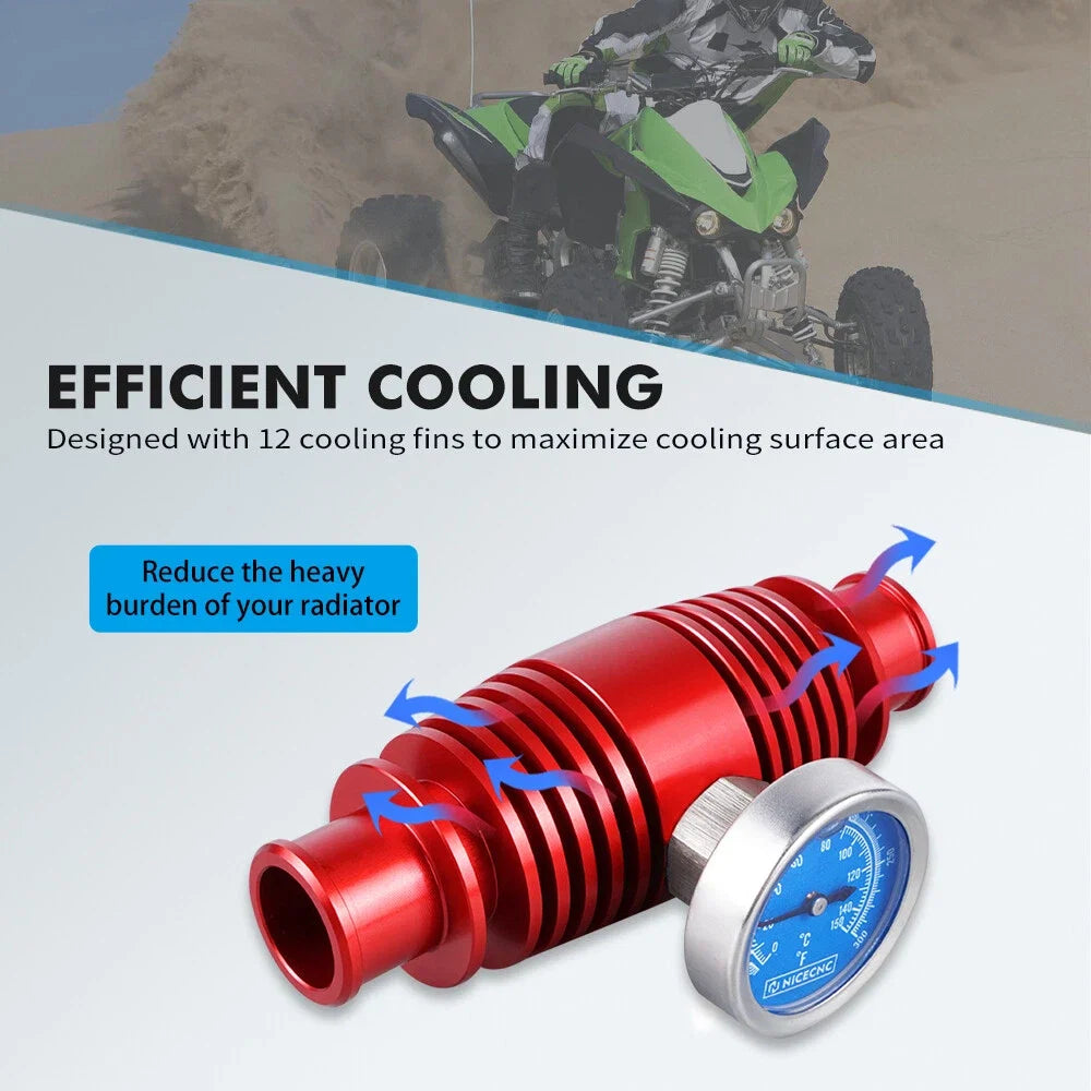 In-Line Temp Gauge Cooler for Yamaha YFZ450R/RSE (2009–2025) Red