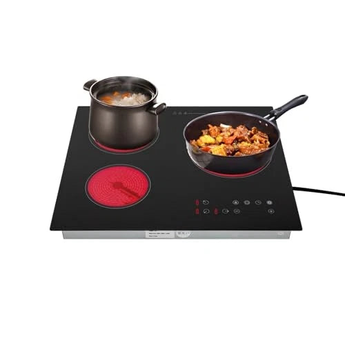 Electric Cooktop 24 Inch Built-in Stove Top 110V 2600W Knob Control