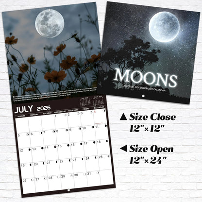 12" x 24" Wall Calendar for 2026-2027, Black