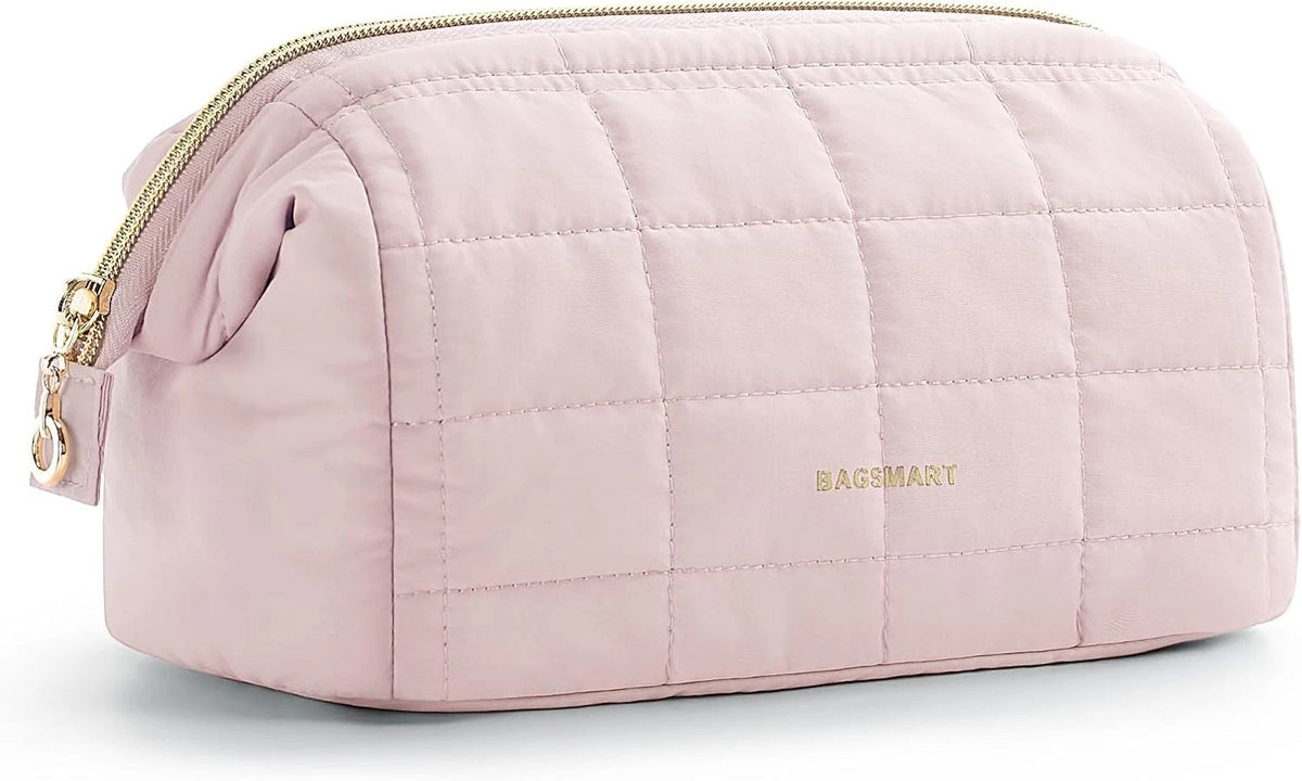 Makeup Bag for Women - Travel Toiletry Bag, Puffy Padded Design