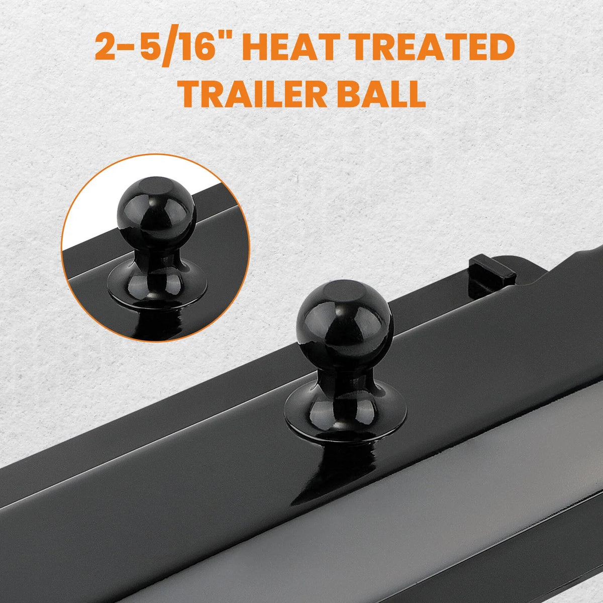 5th Wheel Rail Gooseneck Trailer Hitch Kit for 25000lb Capacity (Black)