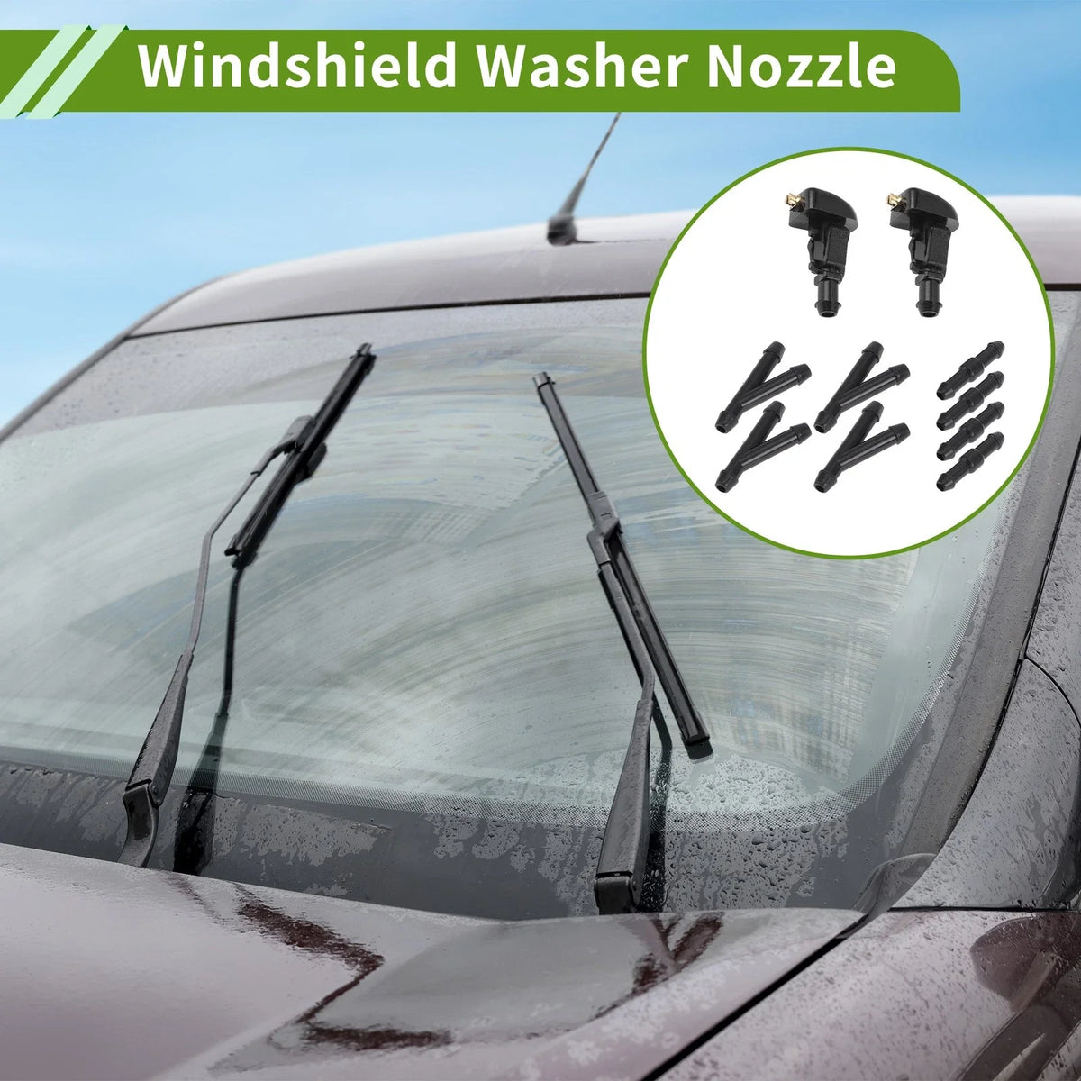 Washer Nozzle with Hose Connector for Ford (No. 3W7Z17603AA)