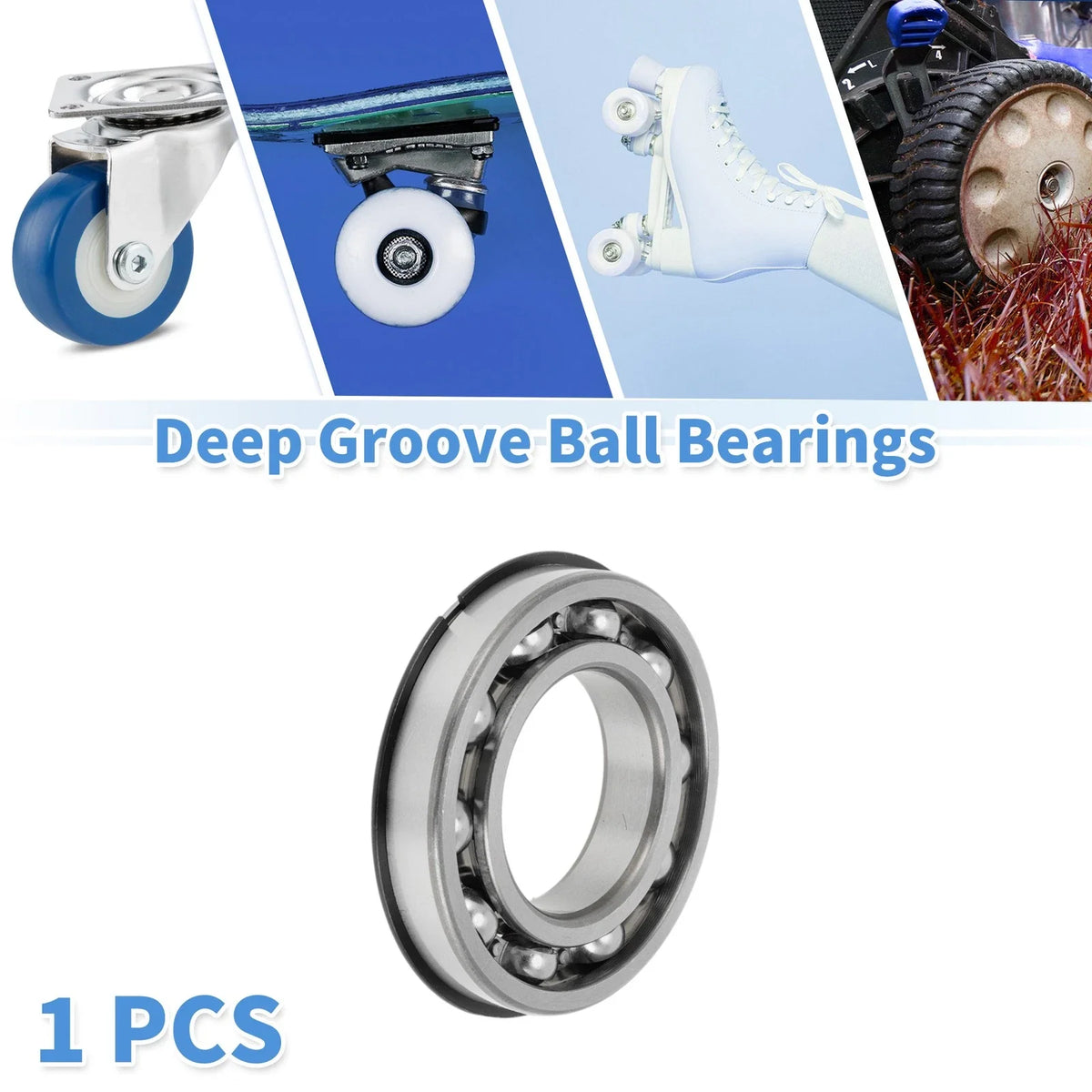 Deep Groove Ball Bearing 6212NR for Scooter Skateboard (60x110x22mm)