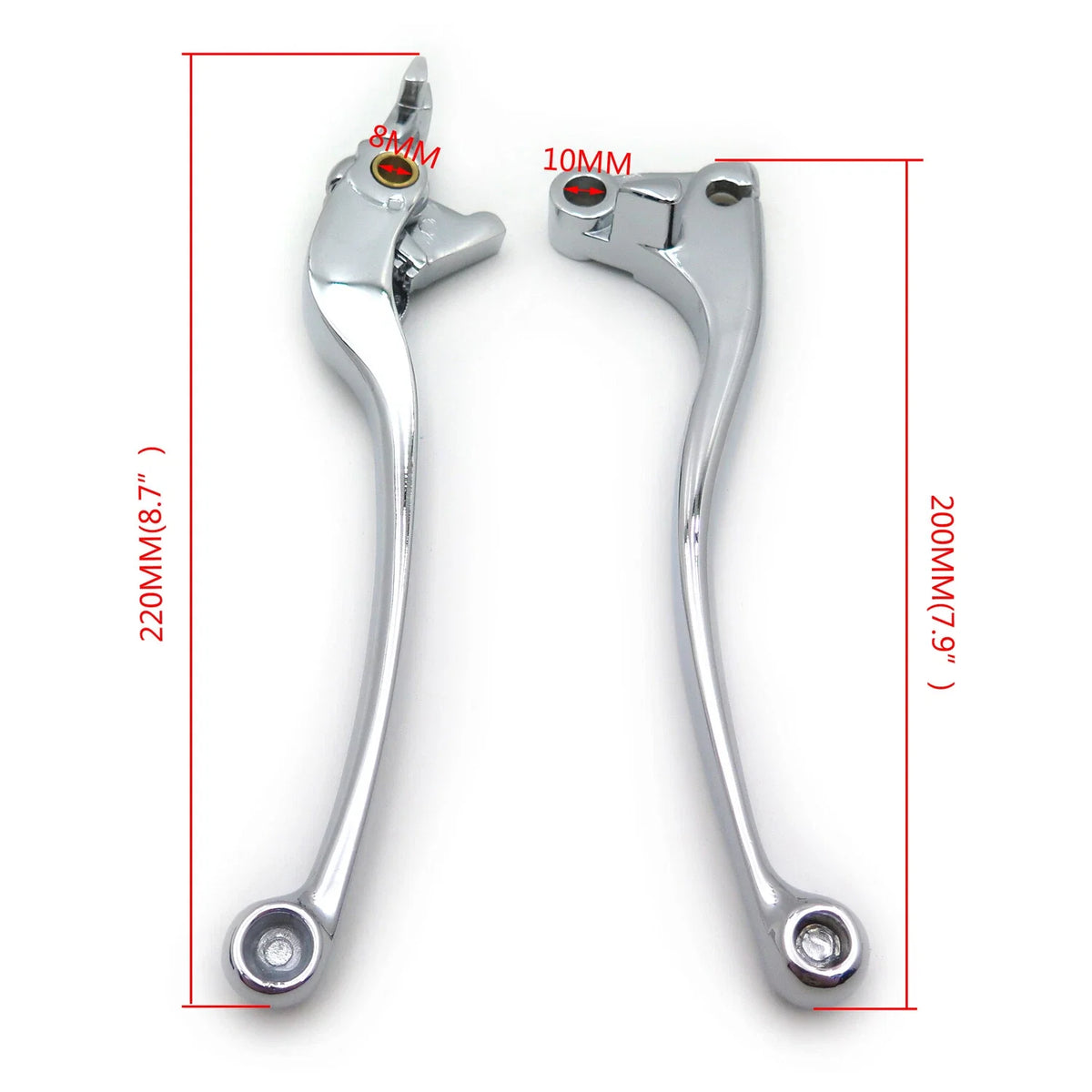 Chrome Brake and Clutch Hand Lever Replacement Set for Kawasaki ZX9R (2000–2003)