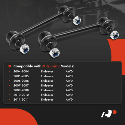 2X Rear Sway Bar Link for Mitsubishi Endeavor (2004–2008, 2010–2011) MR589337, GS80833