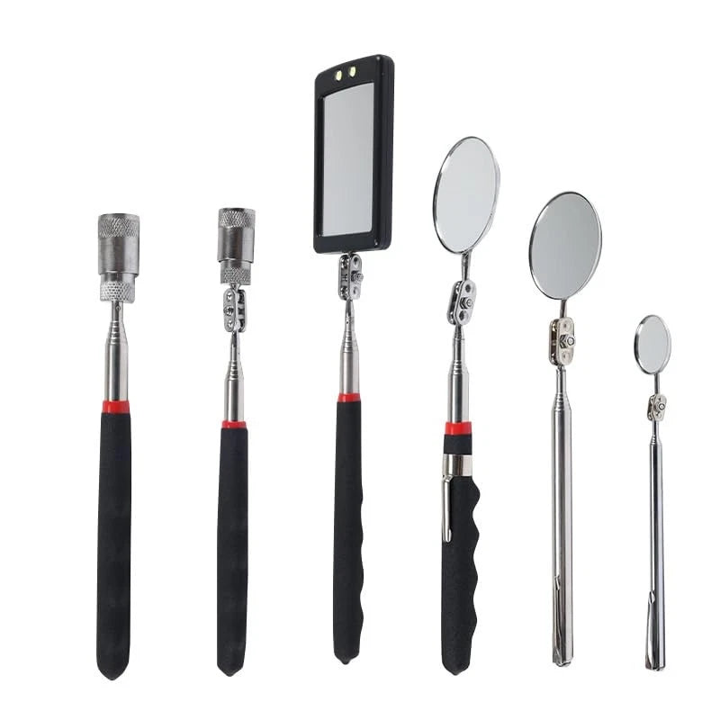 Set of 4 Telescoping Magnetic Pickup Tools for Automotive Use
