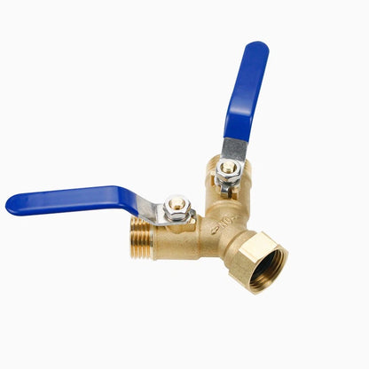 2X 3/4" Garden Hose Splitter Y Connector Heavy Duty Brass Adapter