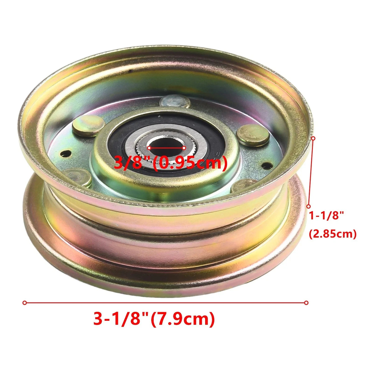 Metal Pulley for White Outdoor Lawn Tractor (7.9x7.9x2.8cm)