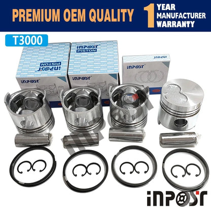 Set of 4 Piston with Rings Kit STD for Mazda HA T3000 (1990–1995)