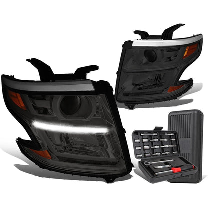 LED Smoked Amber Projector Headlight Lamp for Suburban/Tahoe (2015–2020)