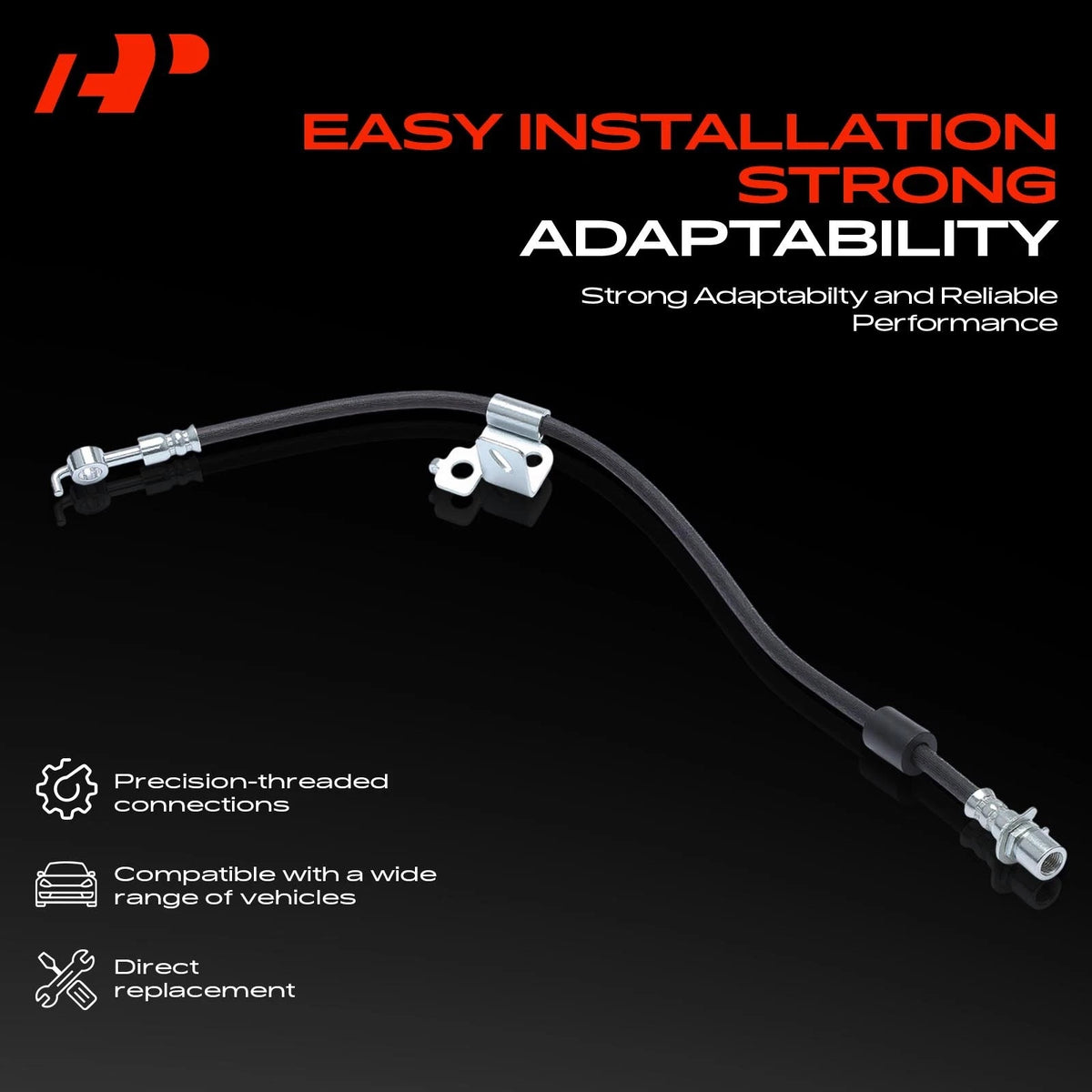 Front Right Brake Hydraulic Hose for Ford F-150 (2012–2014) H622041, CL3Z2078D, 2206103