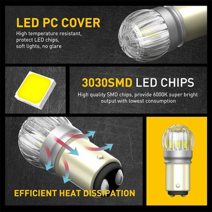 2X AUXITO 1157 BAY15D LED Front Turn Signal Parking Light Bulb for
