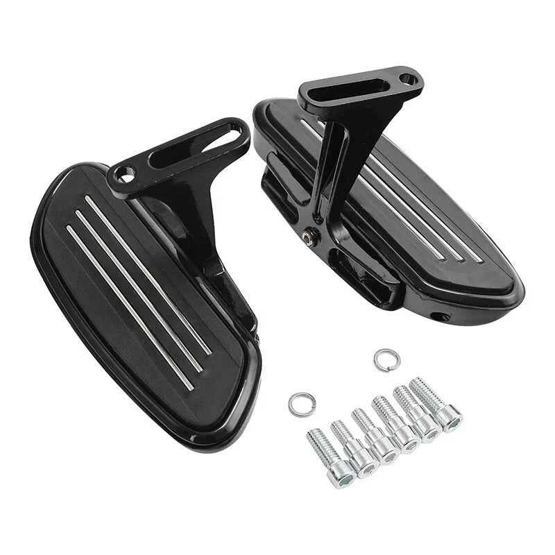 Black Passenger Floorboards for Harley Touring Electra Road Glide (1993–2025)