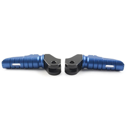 2X CNC Front Foot Pegs for Triumph T100 T120 (2016–2022) Blue Aluminum