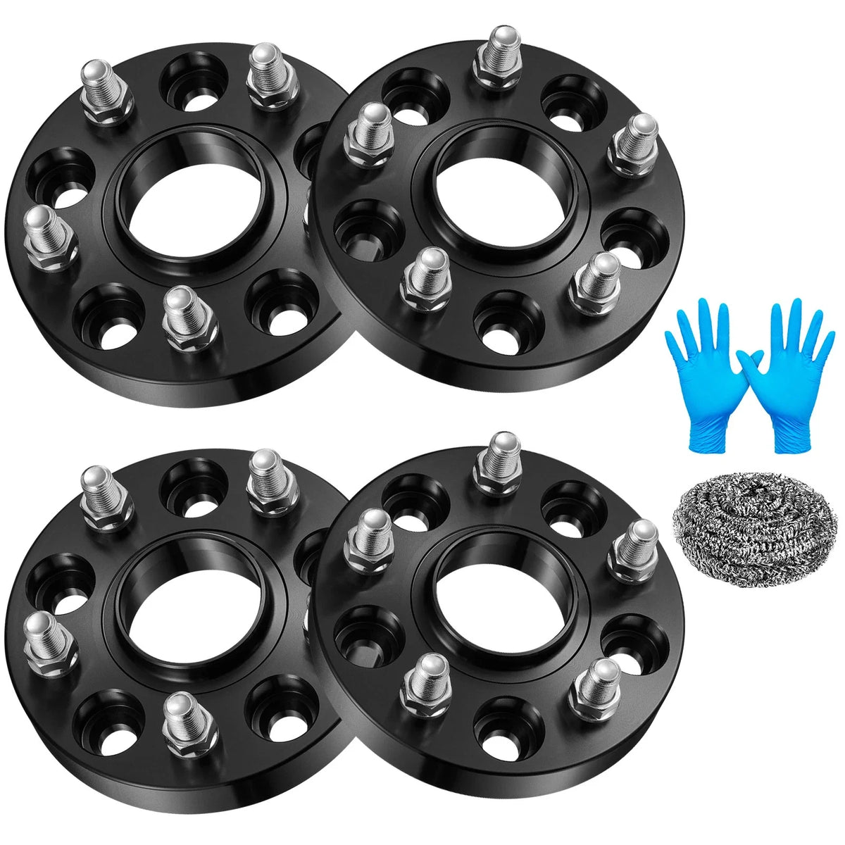 4pc Hubcentric Wheel Spacers 1 inch 5x120 14x1.5 for Honda