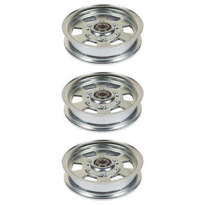 3 Flat Idler Deck Pulleys for Bad Boy ZT 48" 50" 60" (No Part Numbers)