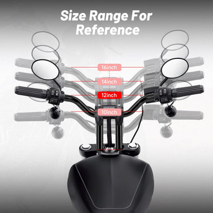 12" Rise Black MX T Bars for Harley Dyna Softail Sportster Road King