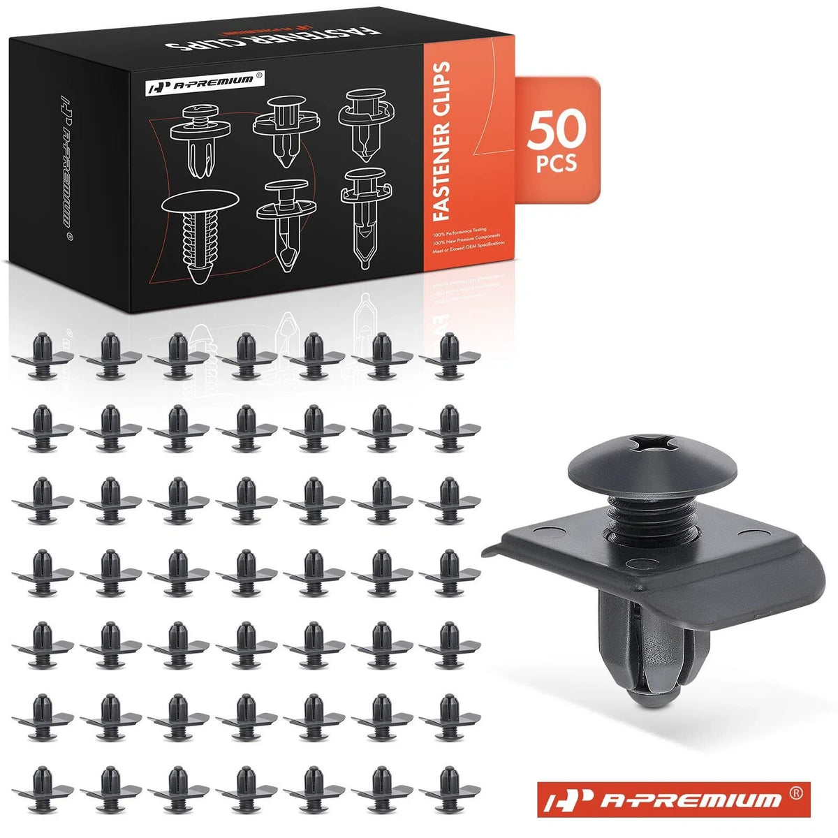 50x 10mm Nylon Bumper Retainer Clips for Kia Sorento Mazda 3 (2003–2020)