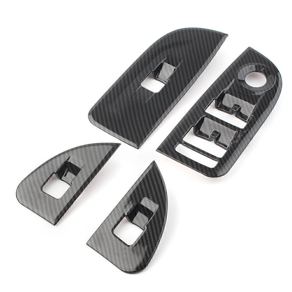 Carbon Fiber Window Lift Switch Button Frame for Alfa Romeo Giulia (2017–2020)