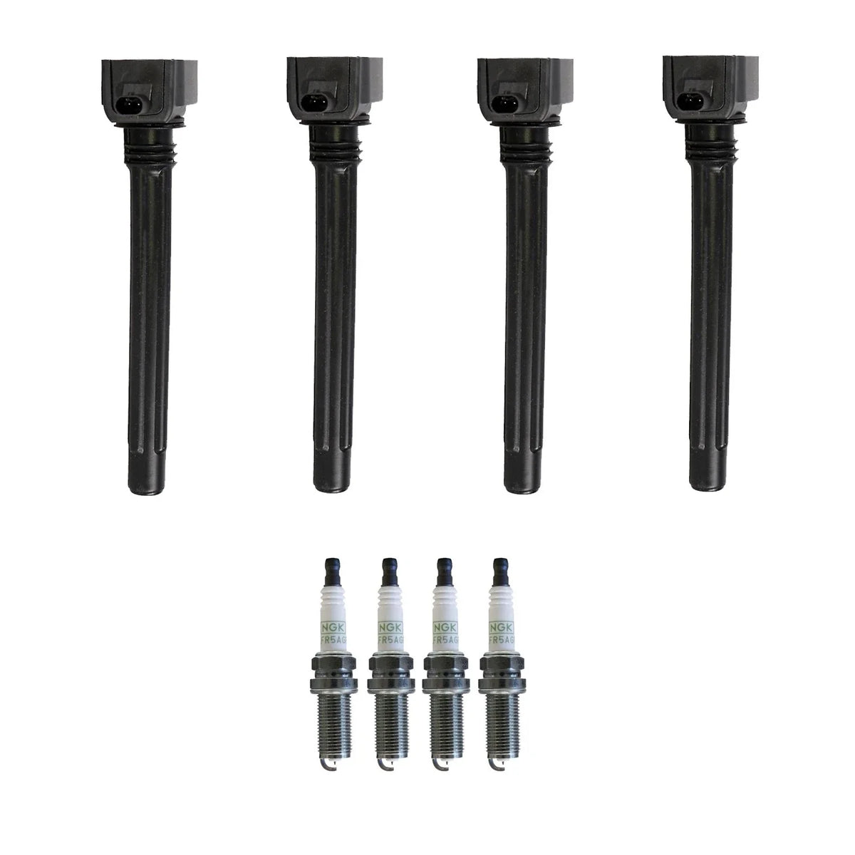 Set of 4 Ignition Coils & NGK Platinum Spark Plugs for Cherokee Dart 500X
