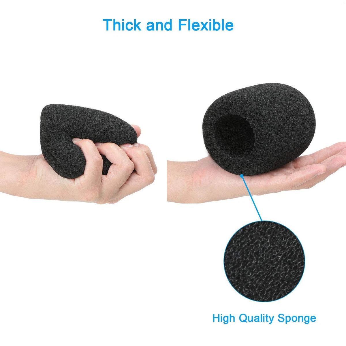 Wave 3 Pop Filter for Microphones (Professional Mic Windscreen Foam Cover)