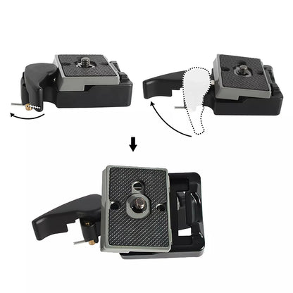 2X Quick Release Clamp Adapter for Manfrotto 200PL-14 323 RC2 Tripod