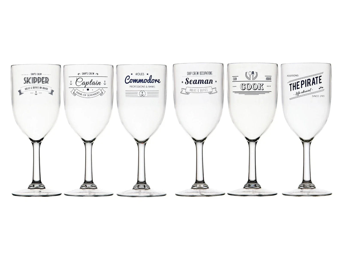 Unbreakable Wine Glass Crew Set for Marine Business (16304 FO4075)