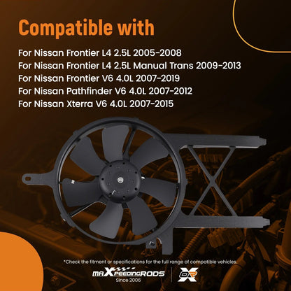 Cooling Fan for Nissan Frontier/Xterra 4.0L (2007–2015) 92120ZL00A 621387 611260