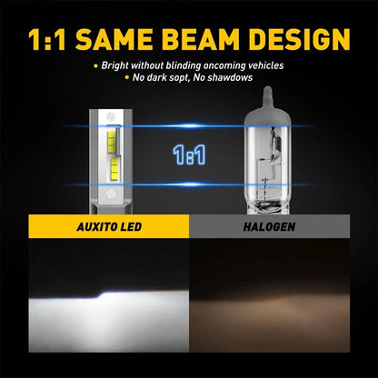Set of 2 H4 9003 HB2 6500K LED Headlight Bulbs for High Low Beam
