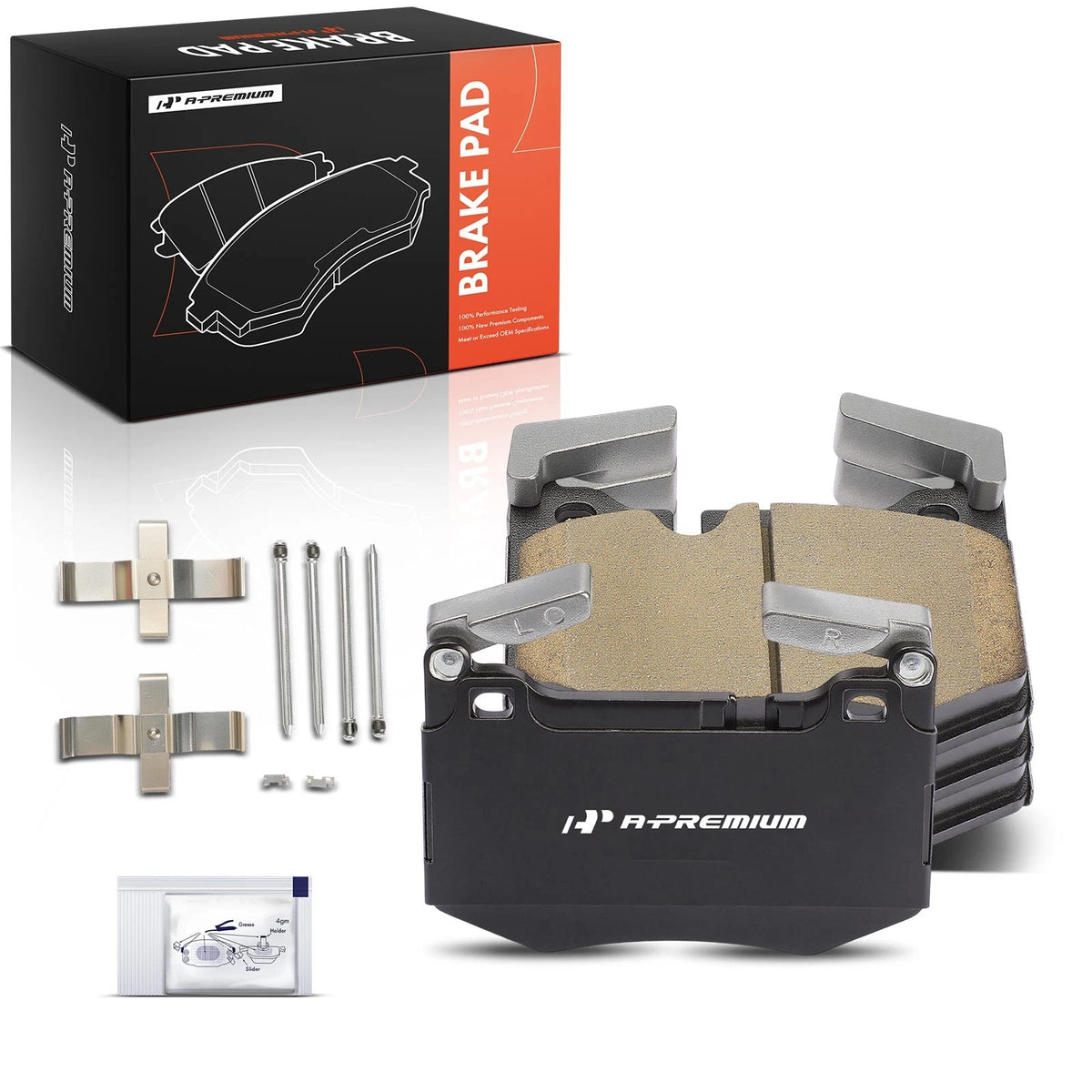 4Pcs Rear Side Brake Pads for Lexus GS F (2016–2020) RC F (2015–2020)