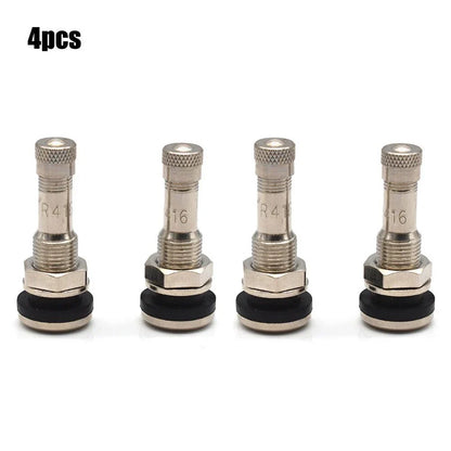 Chrome Metal Tubeless Bolt-On Valve Stem 4 x for Tires