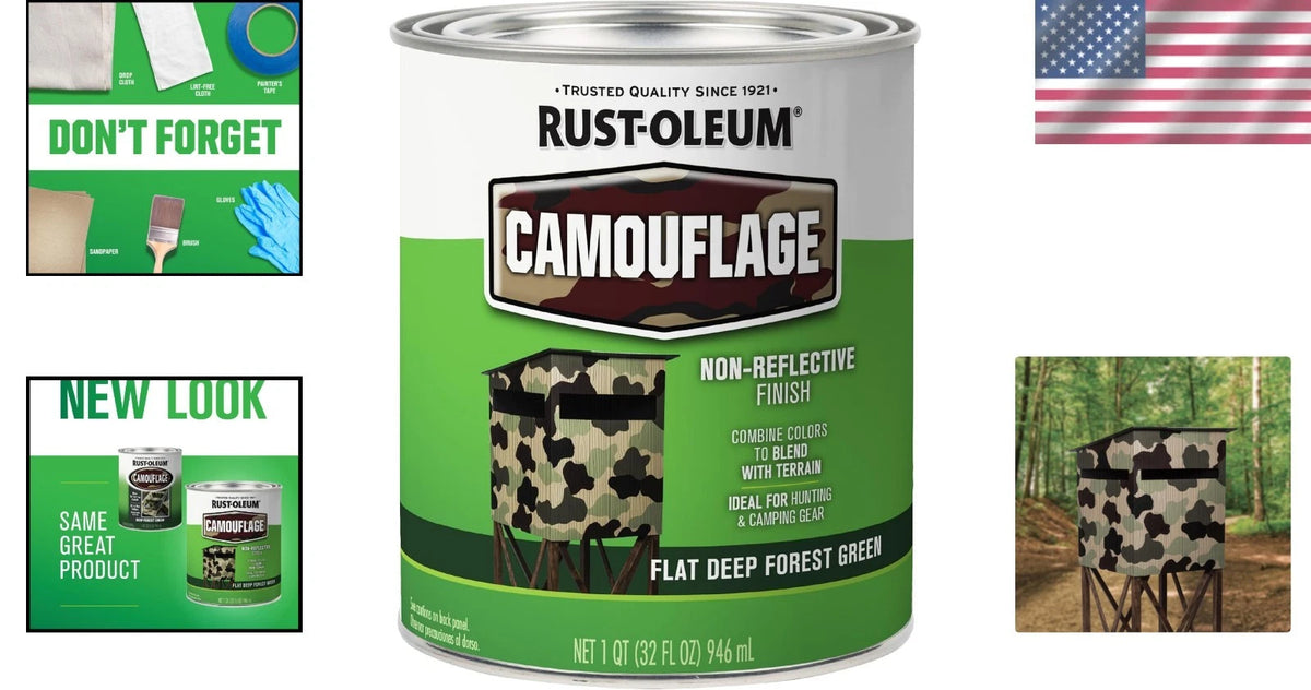 Flat Deep Forest Green Paint for Automotive Use (32 Fl Oz)