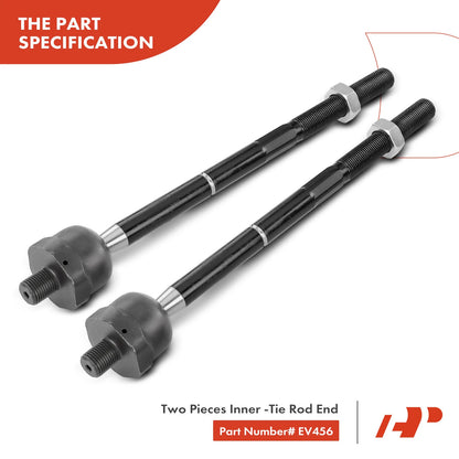 Set of 6 Front Tie Rod End Ball Joints for Ford Expedition Lincoln Navigator (2003–2006) - 2L1Z3280FA, 2L1Z3280GA, 2L1Z3A130CA, K500060, ES3695, EV456