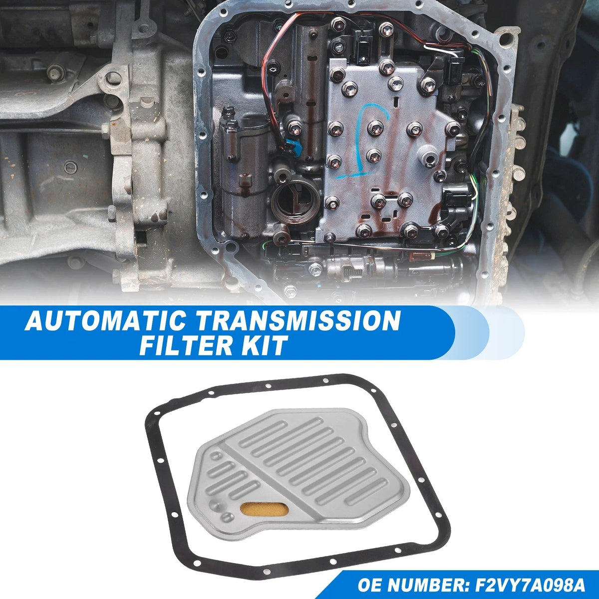 AOD-E/4R70W Transmission Filter Oil Pan Gasket Kit for Ford (No.F2VY7A098A)