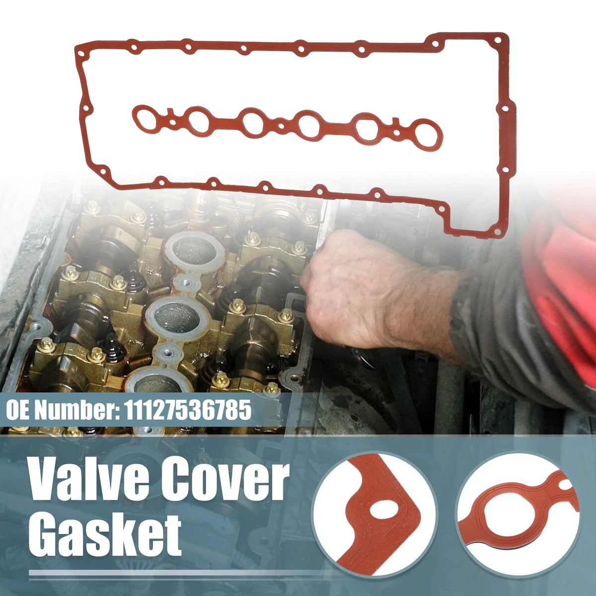 Set of 1 Valve Cover Gasket NO.11127536785 for BMW E90 E91 (2006)